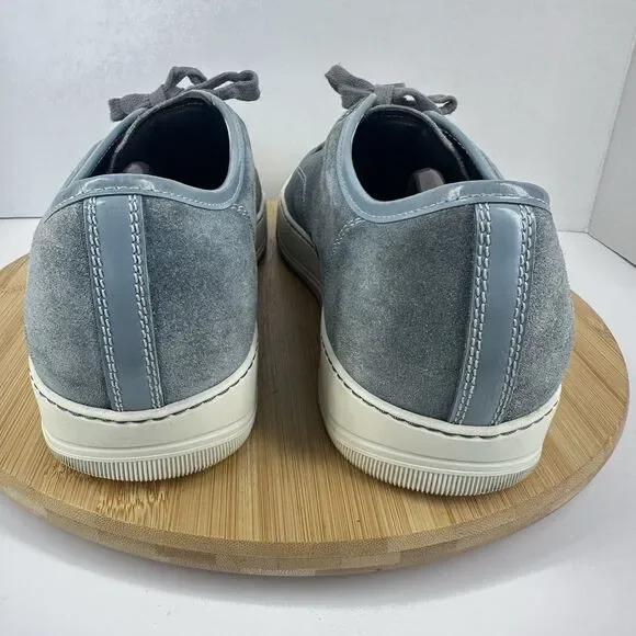 Lanvin DBB1 Suede And Patent Leather Sneakers Shoes Men's Size 12EU 13US Gray - Picture 7 of 15